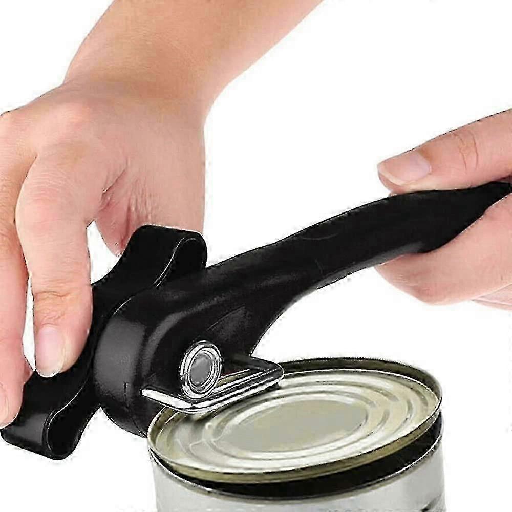 Ergonomic Manual Can Opener with Smooth Edges and Non-Slip Grip, Rustproof and Safe