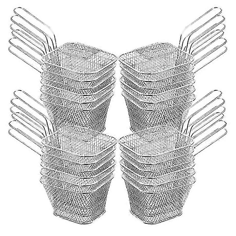 Pour support à frites Panier à frites Panier à frites en maille Argent