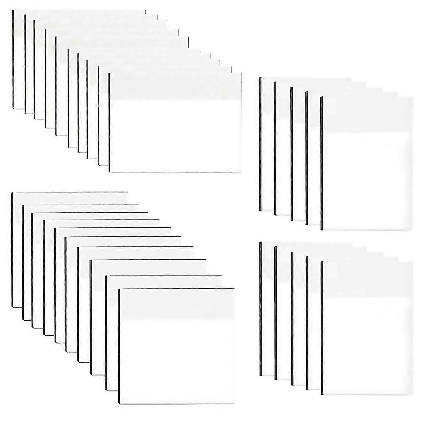 For 30pcs Clear Notes Pads 3 Sizes Waterproof Notes For School Office