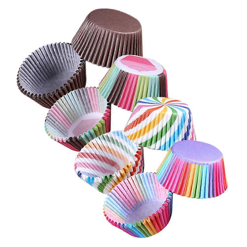 Cupcake Wrappers Paper Liners for Cupcake Holding 100Pcs Colorful Design