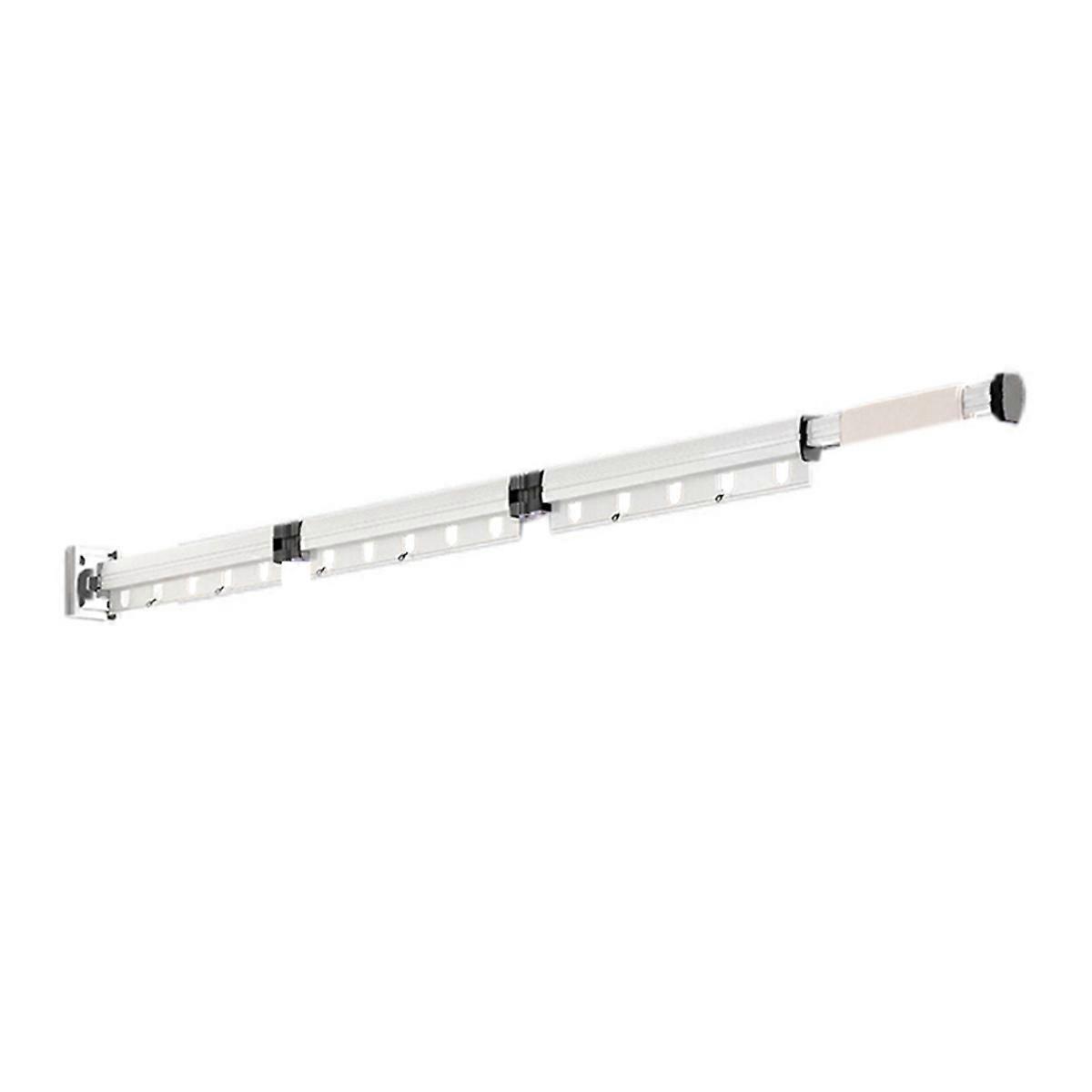 Foldable Retractable Wall Mounted Space Saver Clothes Hanger Rack,B