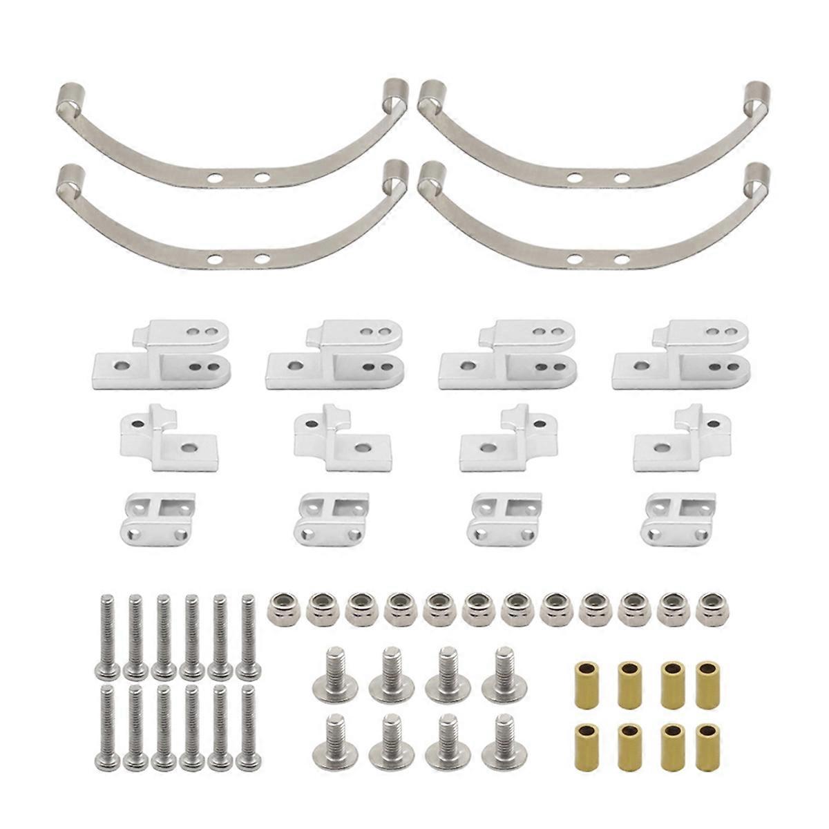 1 Set leaf spring damping suspension For 1/16 B24 RC Car Silver