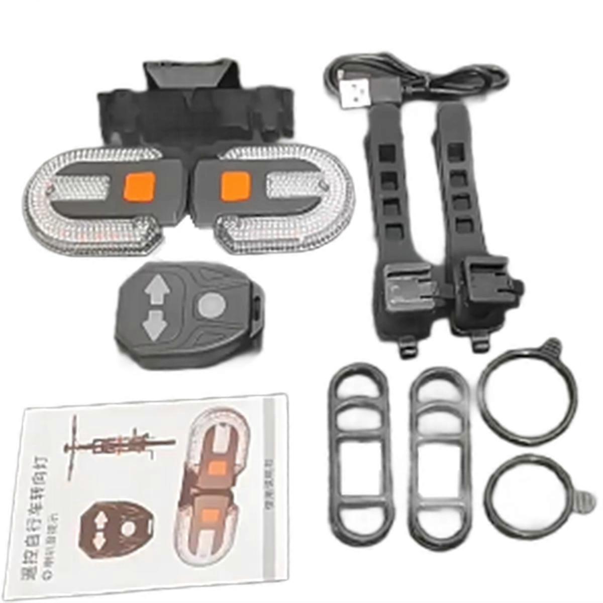 Bicycle USB Turn Signals Rechargeable Turn Signals Detachable