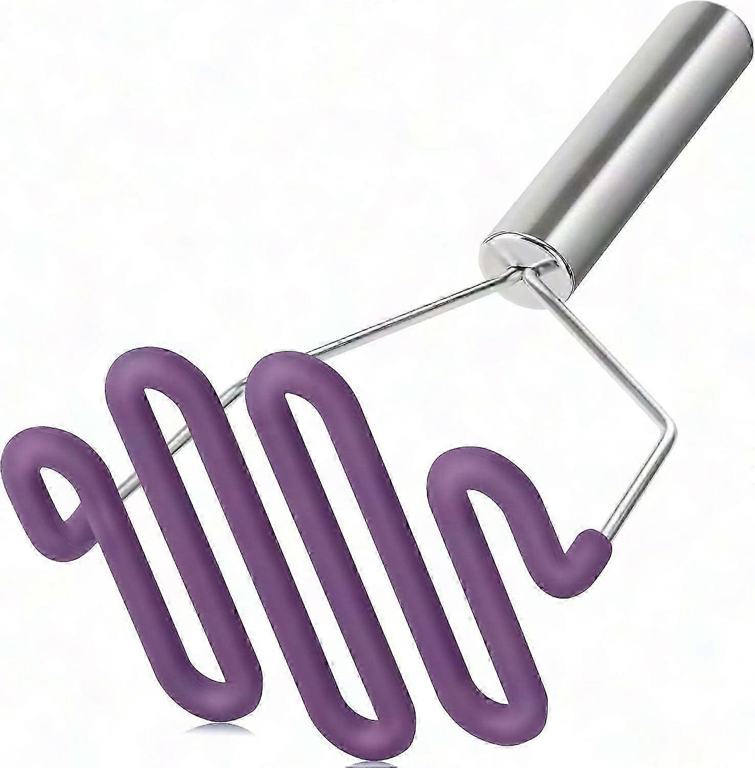 Non-Scratch Silicone Potato Masher, Kitchen Tool for Smooth Mashed Potatoes
