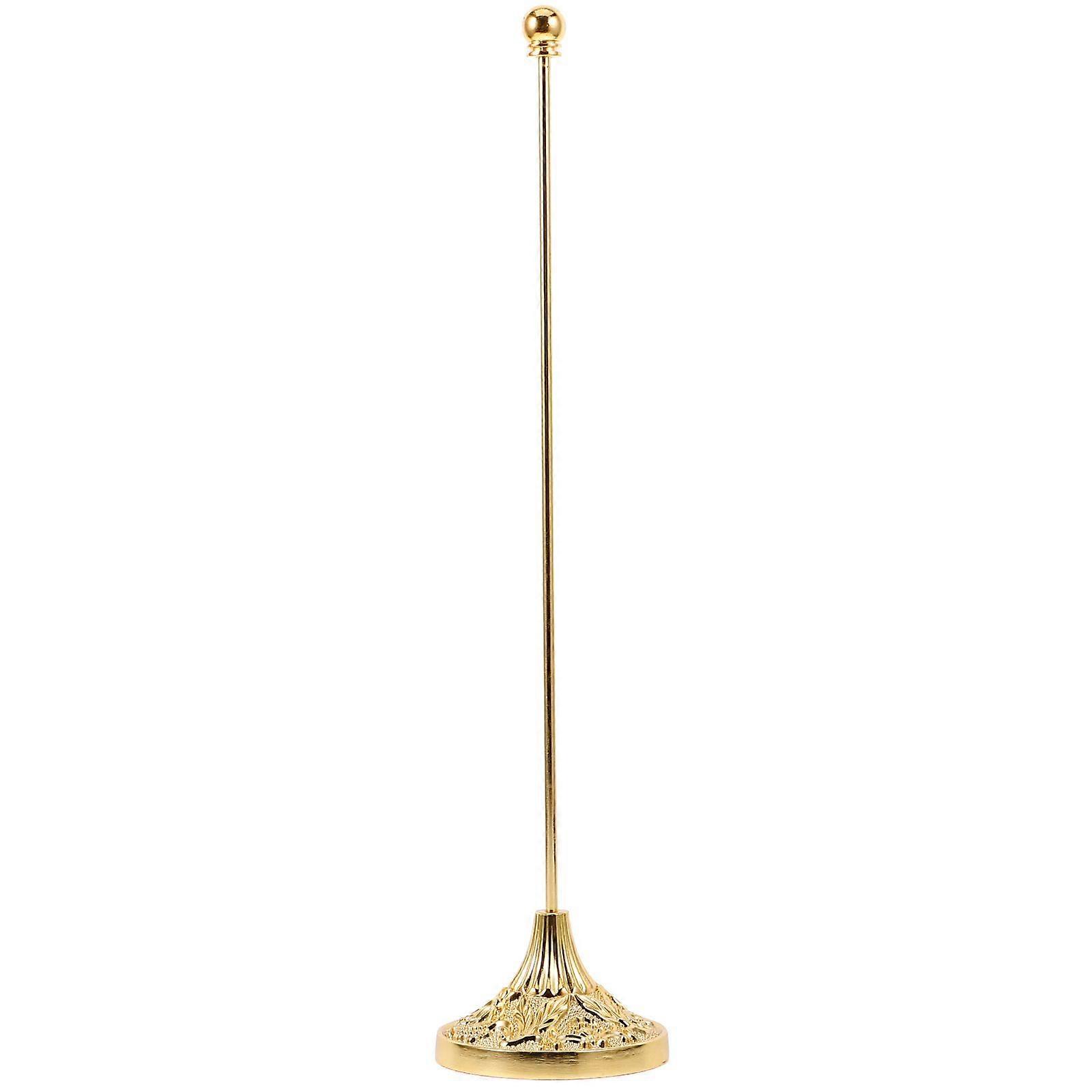 Desktop Flag Holder With Base Stand Ball Topper Ornament Indoor Flag Pole Kit Table Flag Pole And Base Metal Small Table Flag Stand