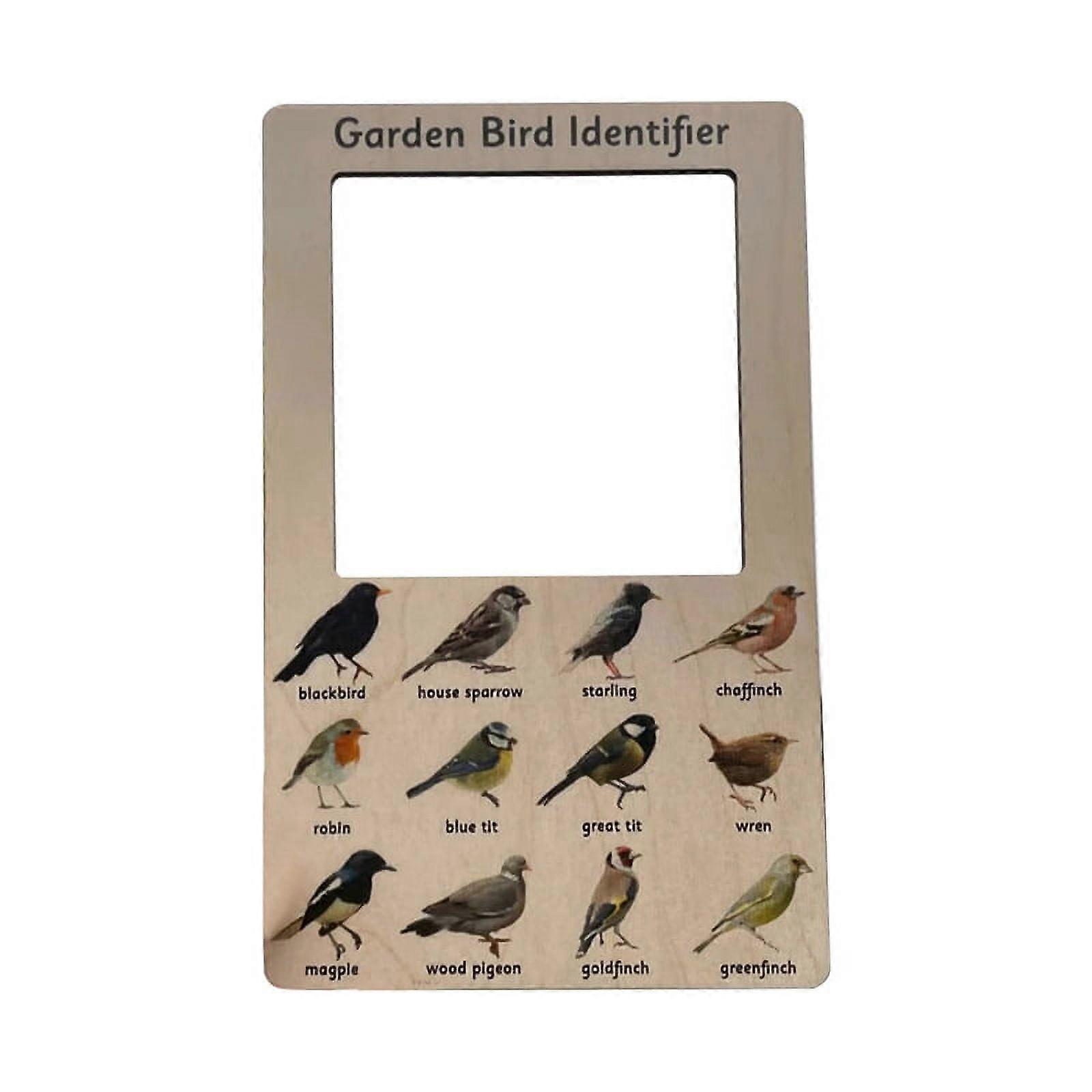 Nature Guide Finder Frame - Dual Sided Nature Guide Viewer, Garden Phase Identifier(Birds)