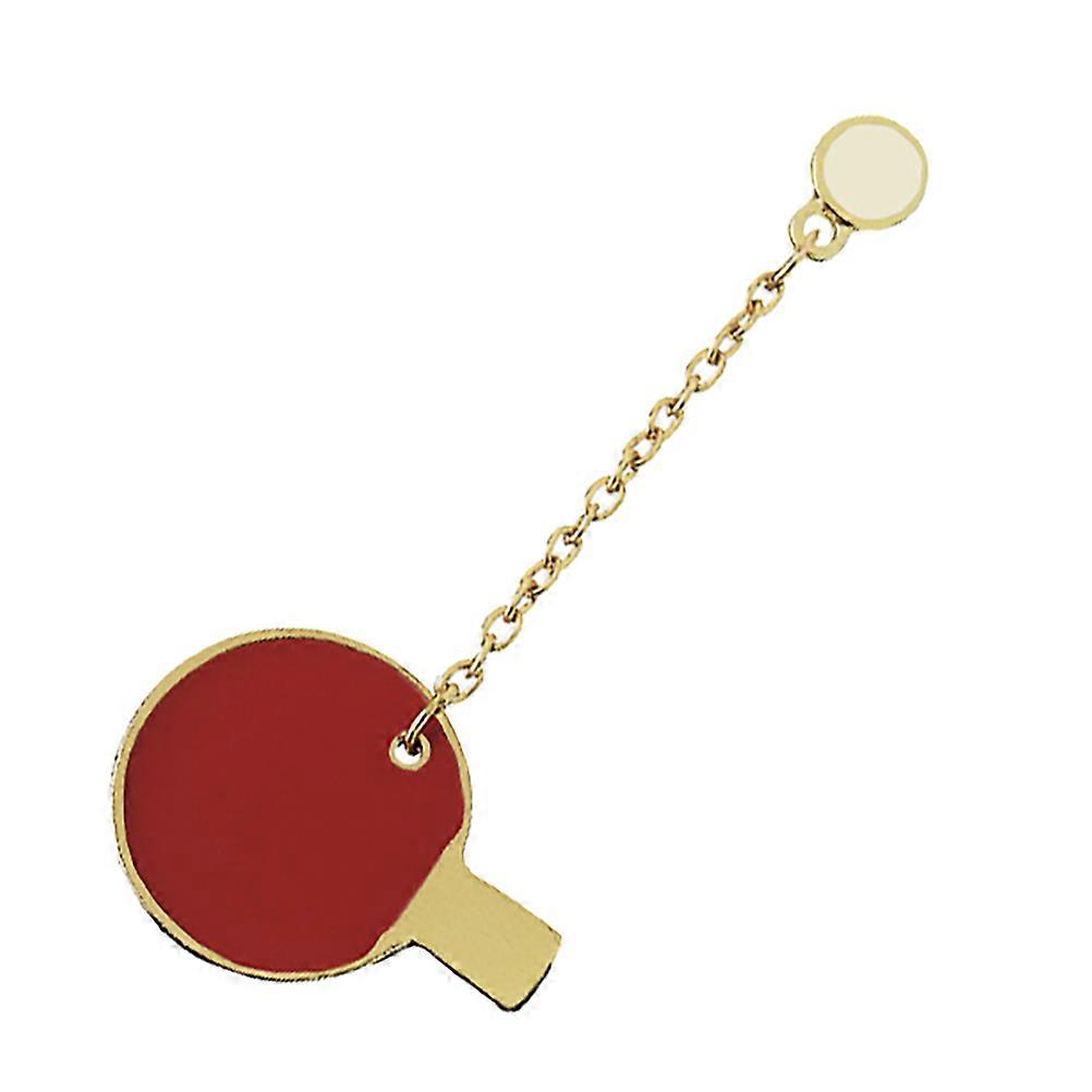 Durable Brooch -Pong Paddle Style for Clothing 2Pcs Alloy Breastpin