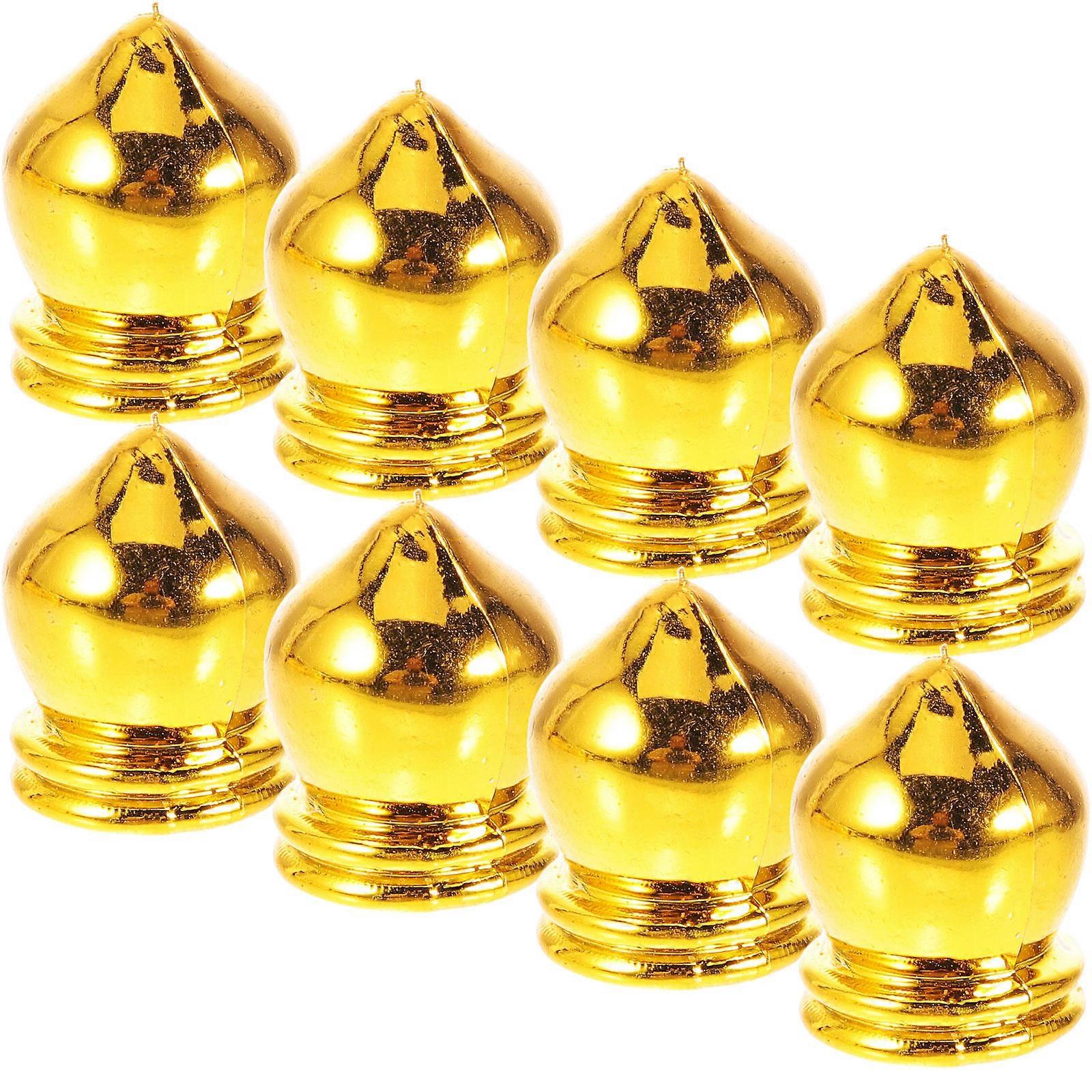100Pcs Flag Pole Finial Toppers For Pennants Making And Decoration With Bright Golden Color