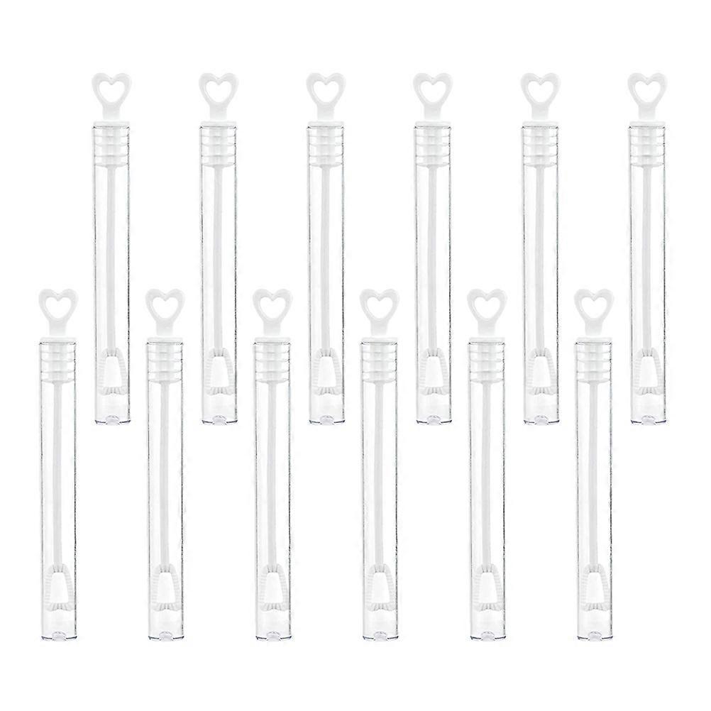 Plastic Bubble Wands for Party Use 12Pcs Refillable White Tubes