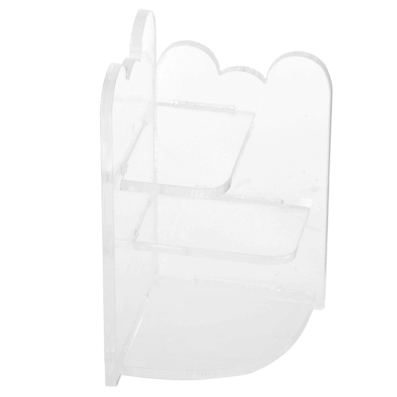Mini House Display Shelf for Miniature Storage 5Pcs Transparent Acrylic Model