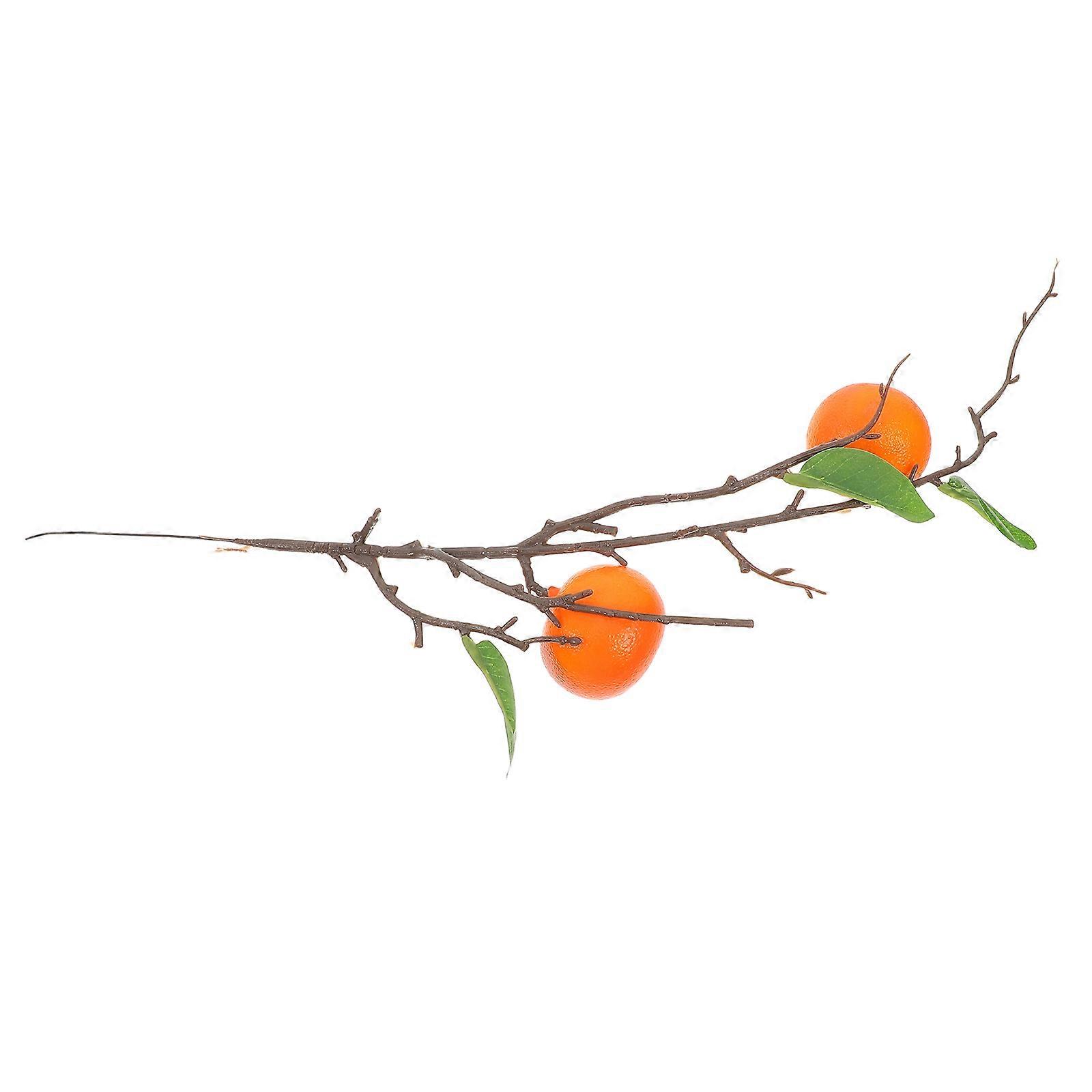4Pcs Artificial Orange Branches for Table Centerpieces Lifelike Fruit Decor