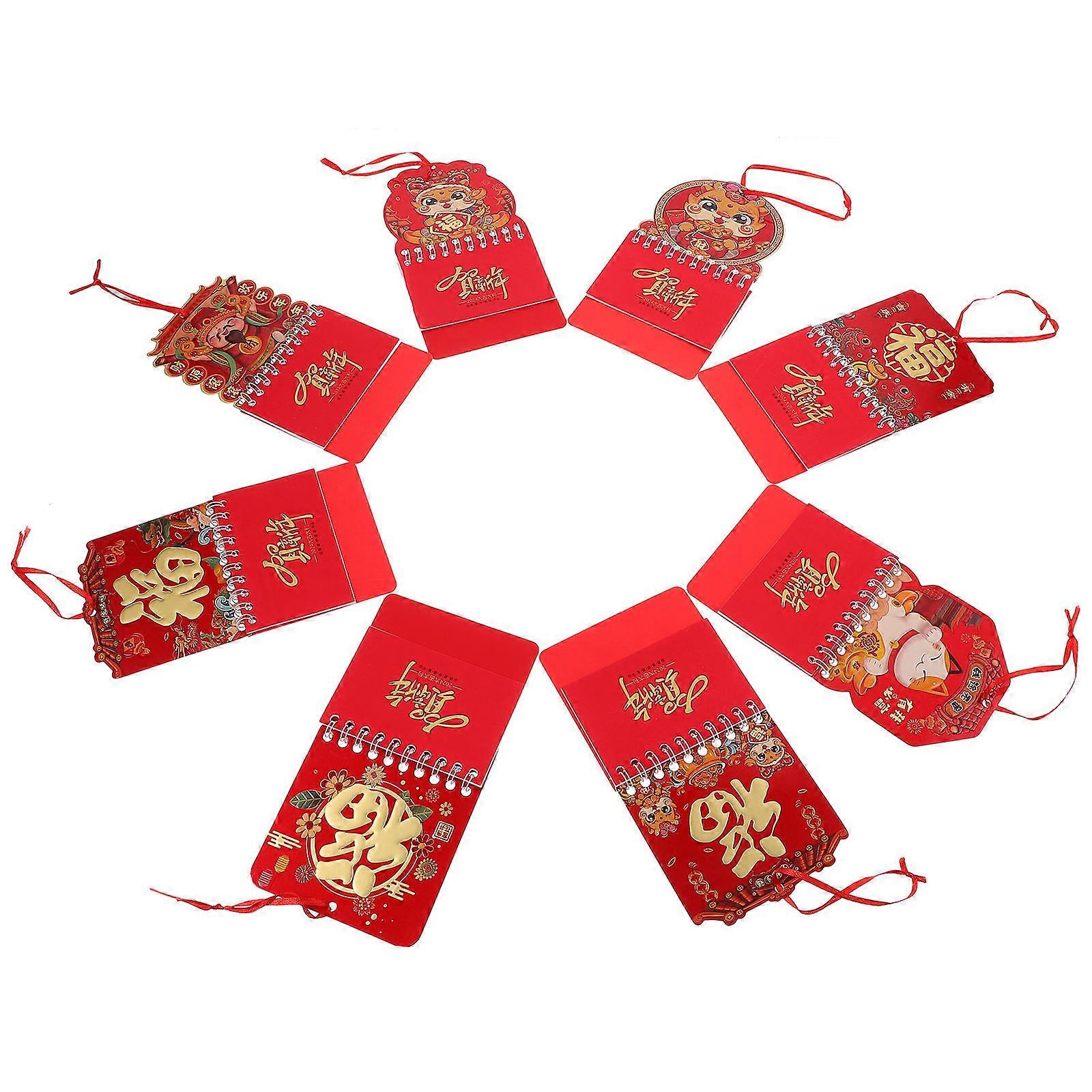Classical Style Wall Calendar 2024 Hanging Calendar For Home Use Offering Lunar Date Information 16Pcs