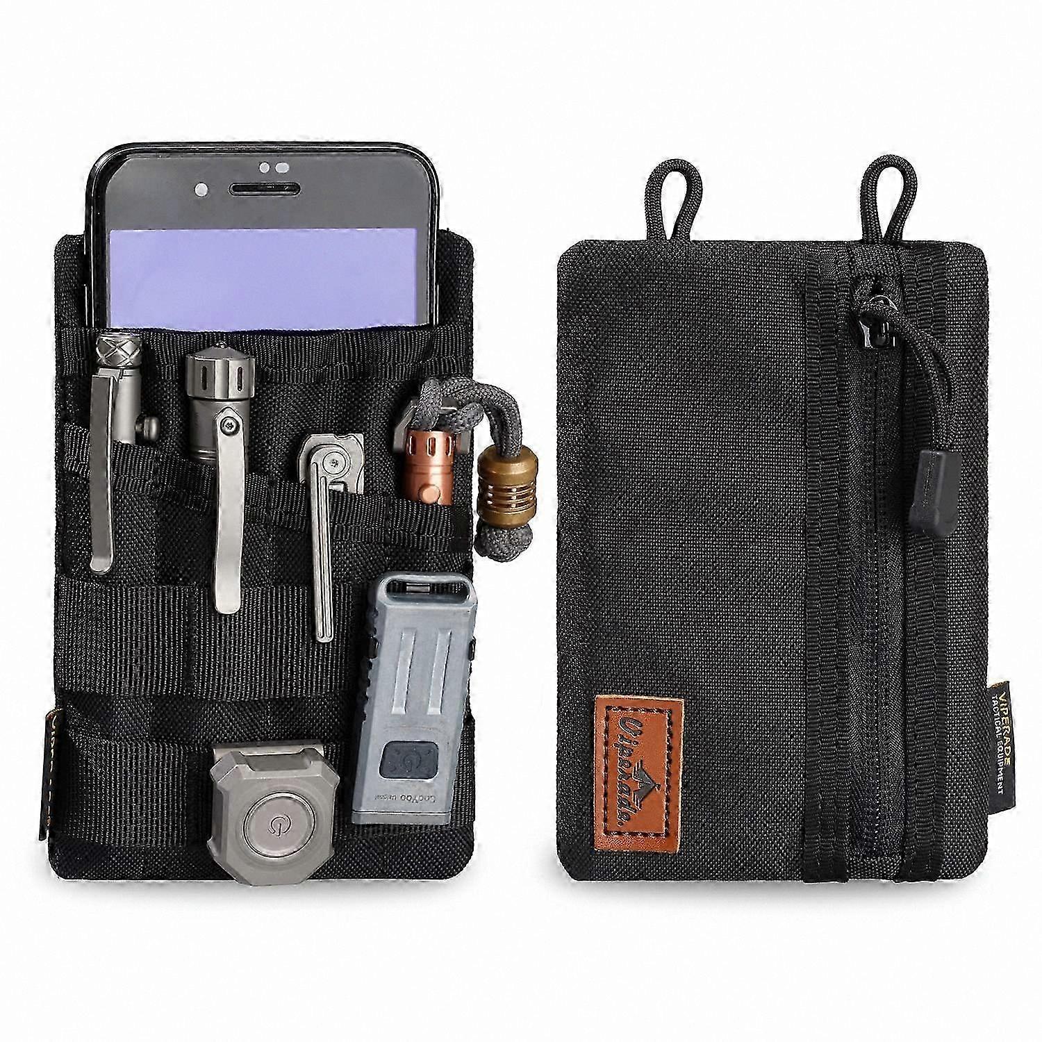 Nylon Tool Pouch with 2 Large and 4 Small Pockets for EDC Gear Organization
