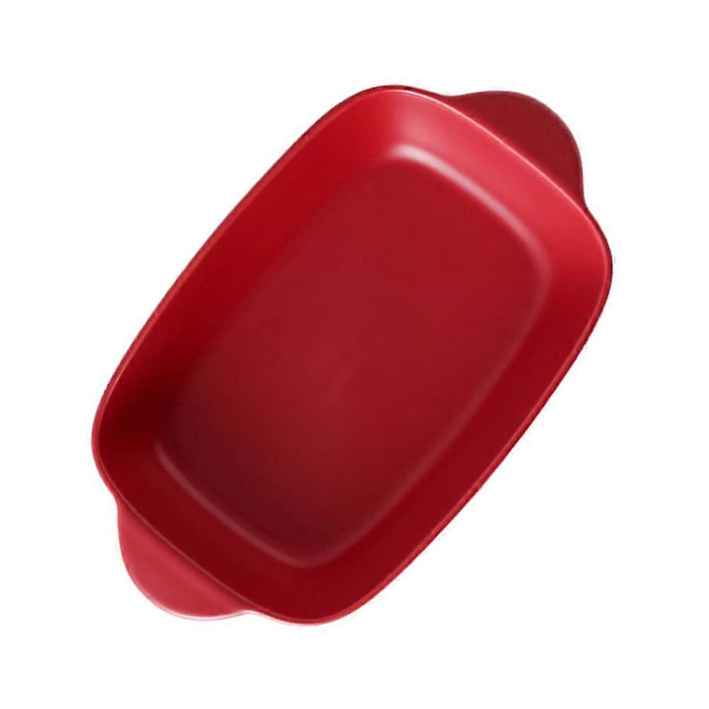 Red Ceramic Baking Tray for Storing Kitchen Baking Bowl