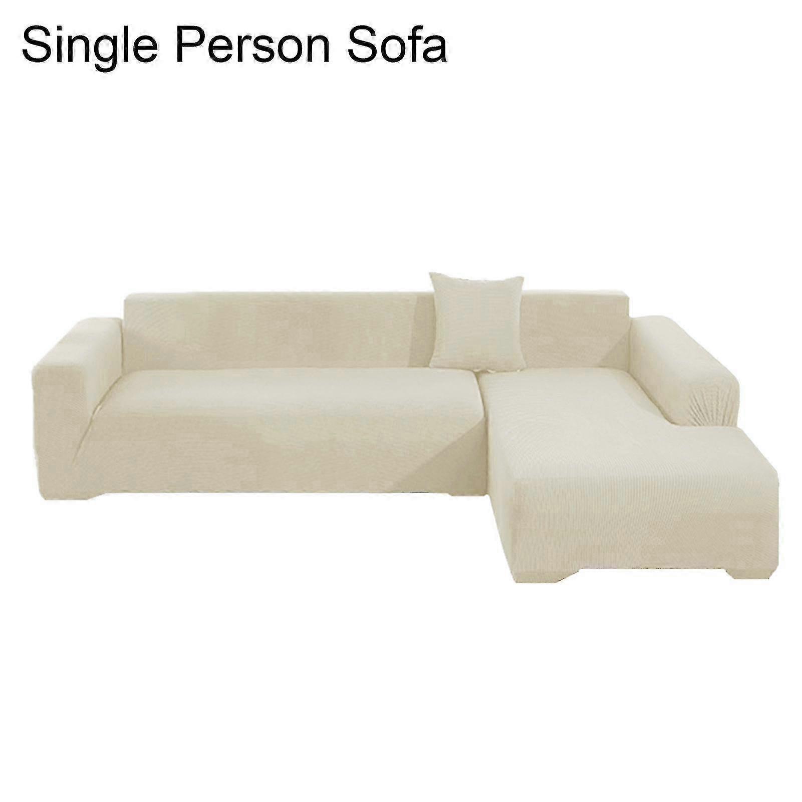 1 Set Sofa Cover Thicken Scratch Resistant Solid Color Detachable Sofa Protector For Home Kaesi