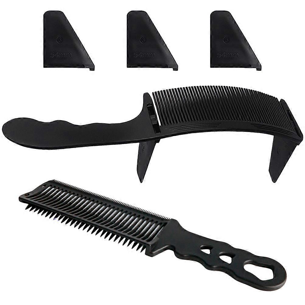 Hair Stylist Barber Combs Plastic for Barber Black 3Sets