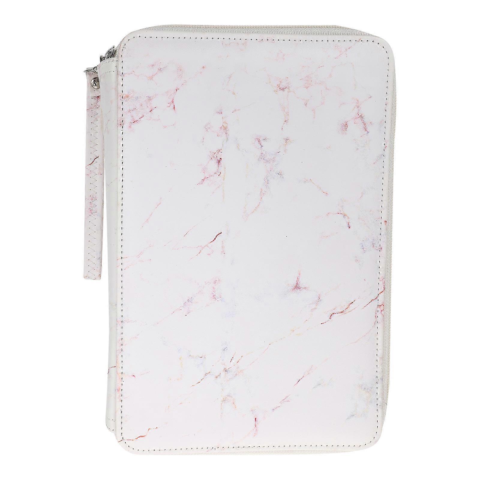 Art Painting Pen Pouch for Storage Use 2Pcs Large Capacity Red PU