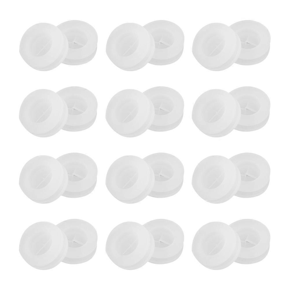 Straw Hole Grommet Transparent Straw Plug For Mason Jar Outdoor Use 0.67X0.67X0.24IN Secure Fit 90Pcs