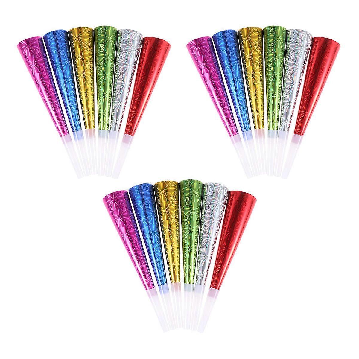 Cheerleadning Props Party Trumpet Whistle Toy for 54Pcs Mixed Color