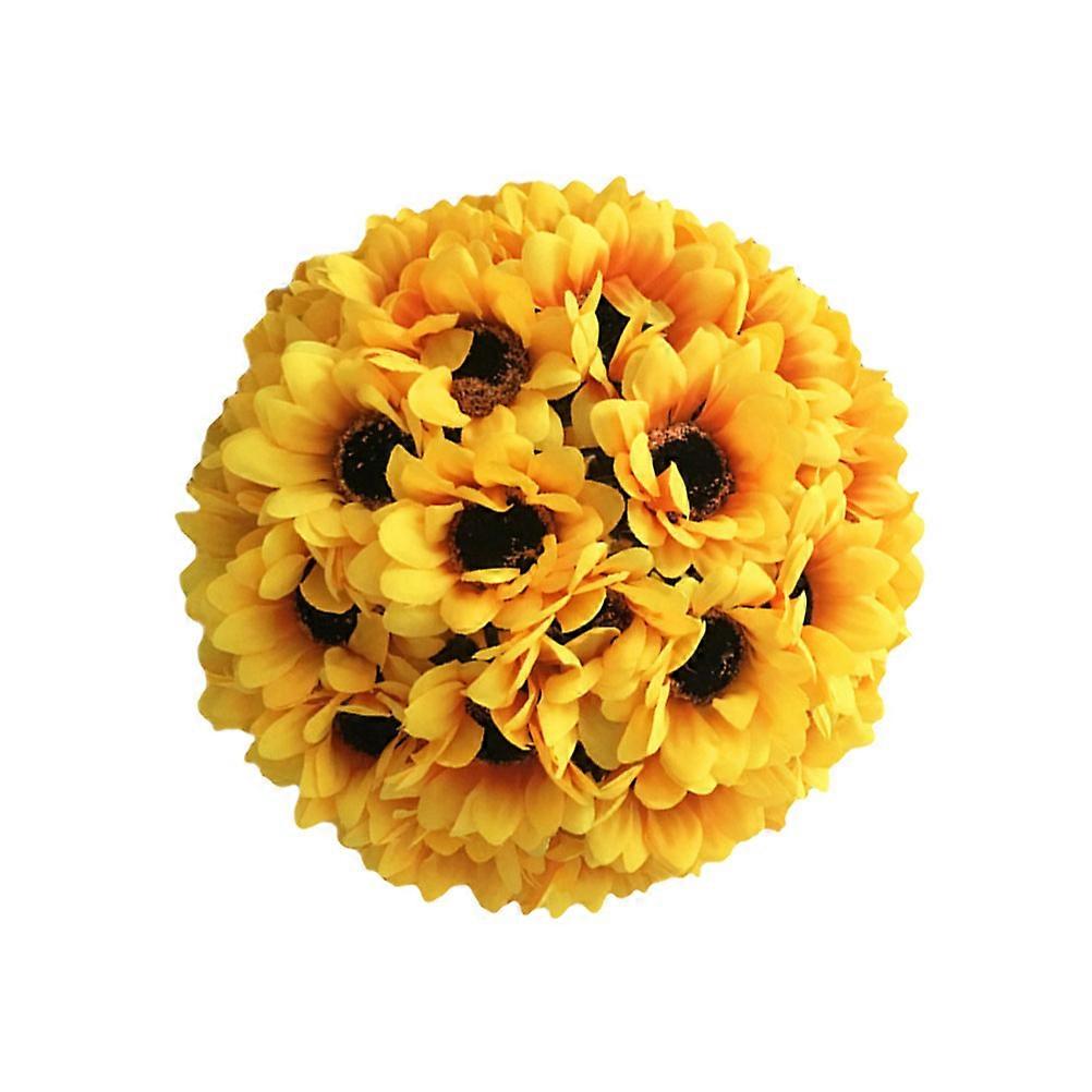 Decorative Flower Artificial Flower for Decor 2Pcs Yellow Simulation Bloom