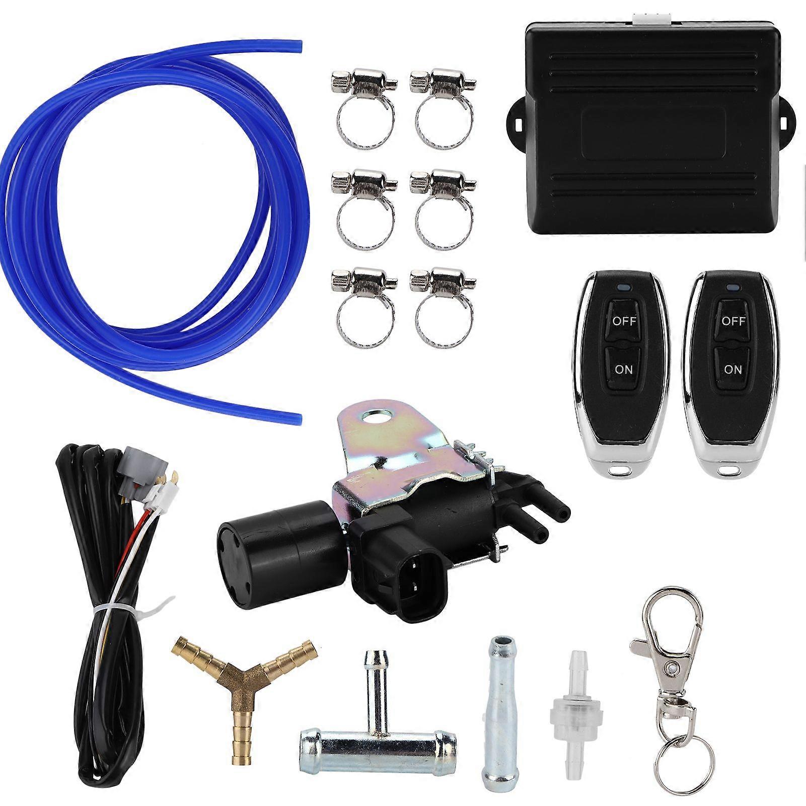 Wireless Exhaust Cutout Valve Controller Kit Vacuum Remote Control Universal for Car