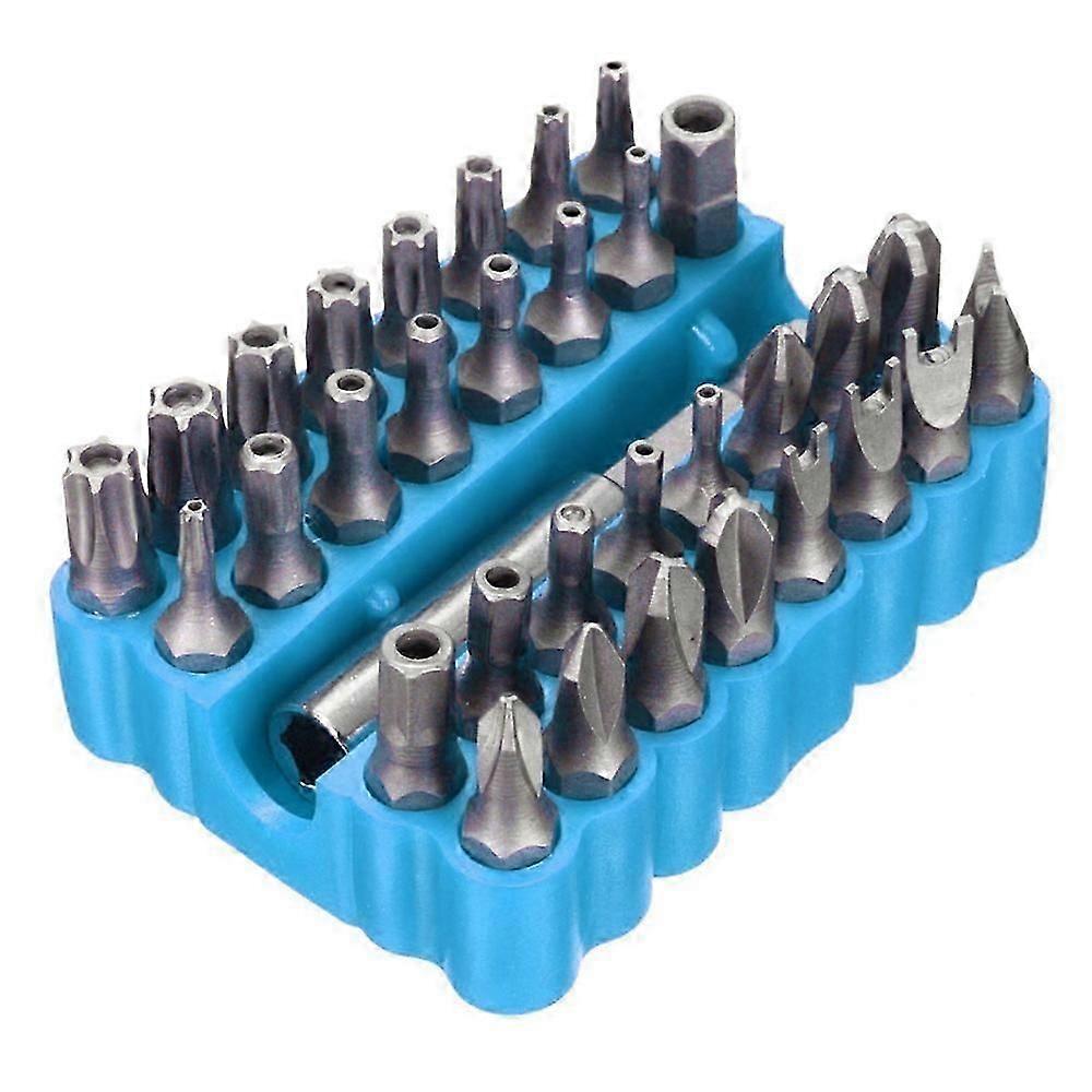 33pcs Tamper Proof CRV6150 Torx Hex Star Bit Set with Magnetic Holder for Any Drills Screwdriver Nutdrivers Bits Hand Tools with Storage Case