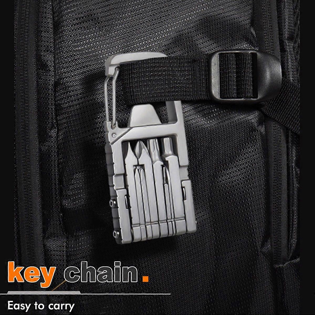 13 in 1 Multifunction Stainless Steel Tool
Knife Keychain