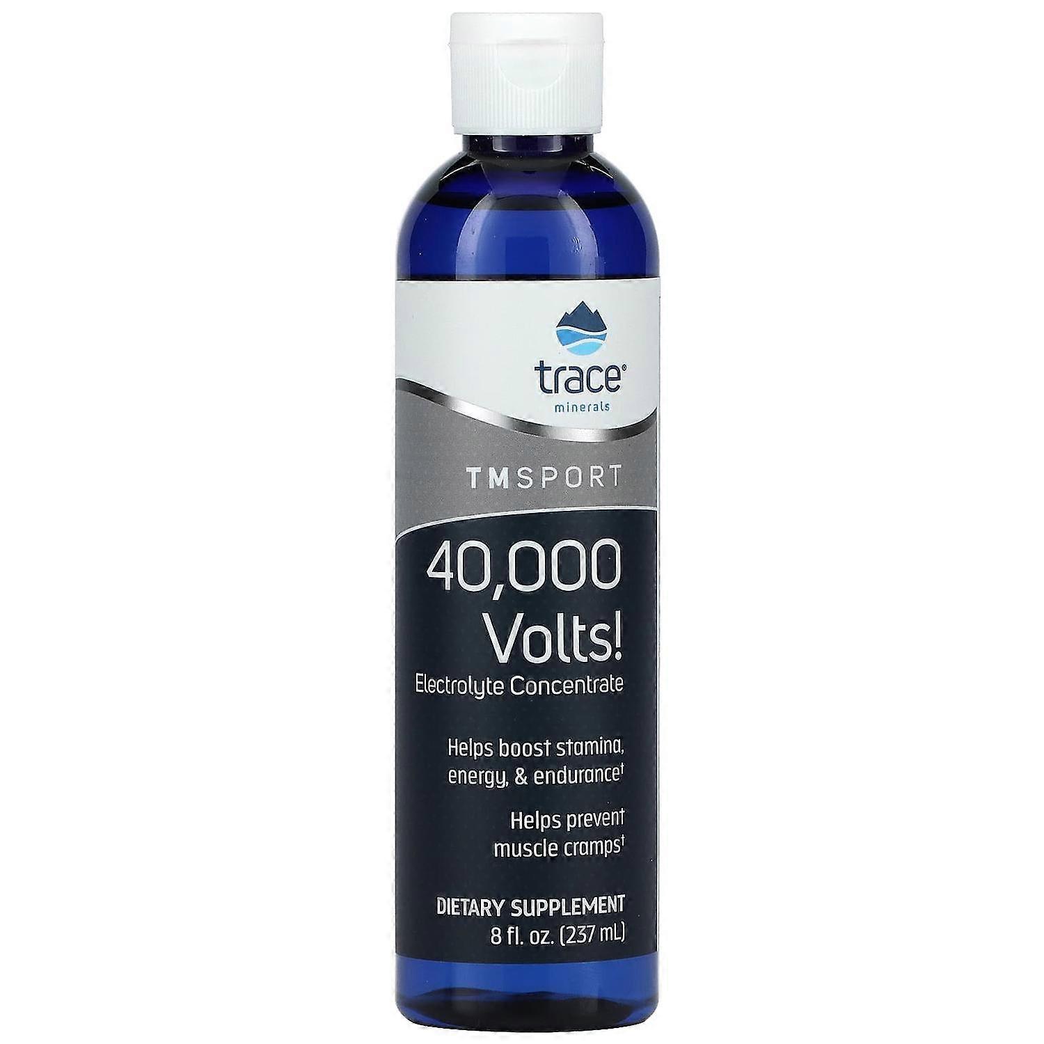 Trace Minerals ÃÂÃÂ¬ÃÂÃÂ, TM Sport, 40,000 Volts!, Electrolyte Concentrate, 8 fl oz (237 ml)
