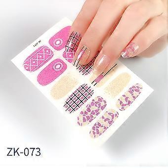 Nagelaufkleber Blume Daisy Nagelaufkleber wasserdicht Douyin Französisch Stil ZK-0073 Nagelaufkleber + Nagelfeile