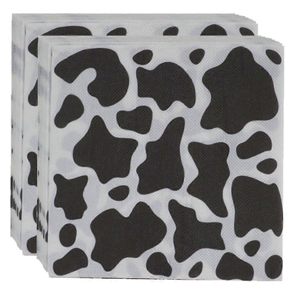 Cow Printing Paper Napkins Decorative Napkins for Party Use 80 Sheets