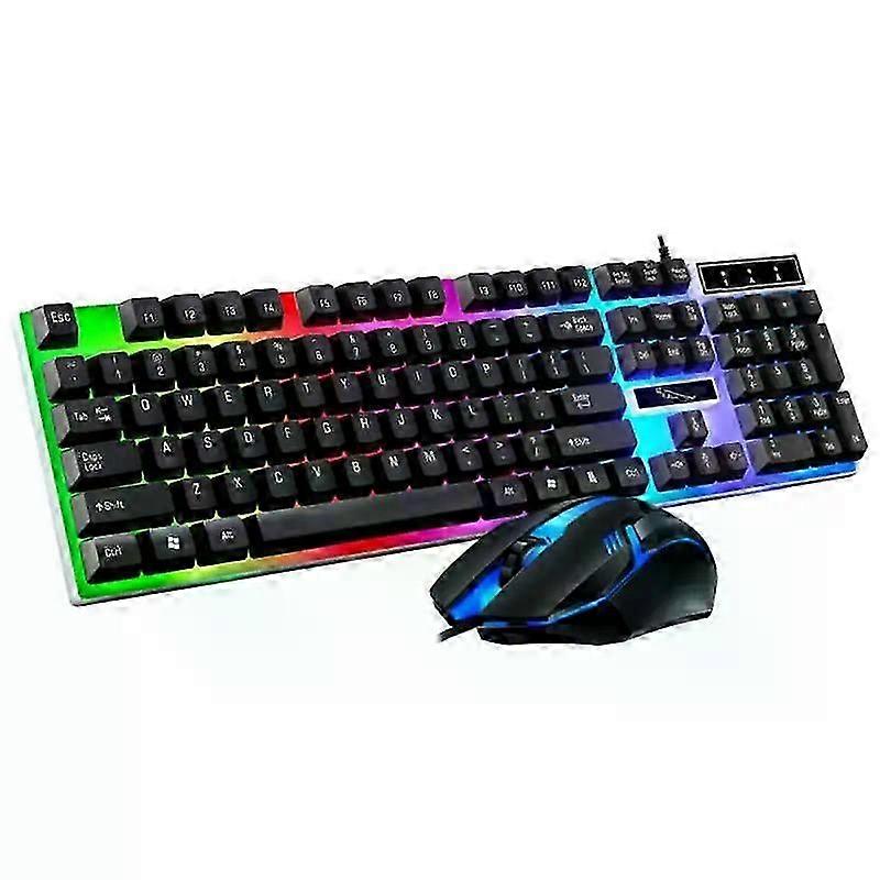 Wired Keyboard Mouse Set G21B-RGB-BA Mechanical Gaming Keyboard And Mouse Combo Wired RGB LED For Computer Laptop Gamer