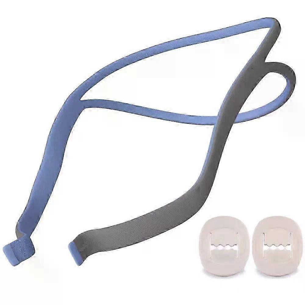 CPAP Elastic Headband Mask P10 Nasal Pillow Mask Includes 2 Adjustment Clips Suitable for Resmed Airfit P10 Nasal Mask Headband - FKB