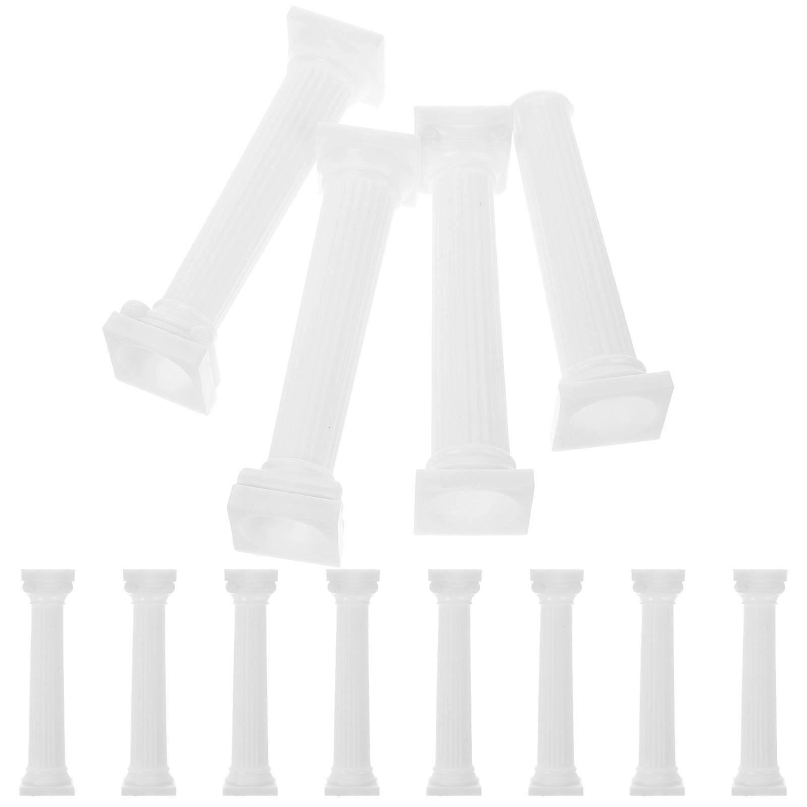 Micro Landscape Roman Column White Mini Columns for 48Pcs Decoration