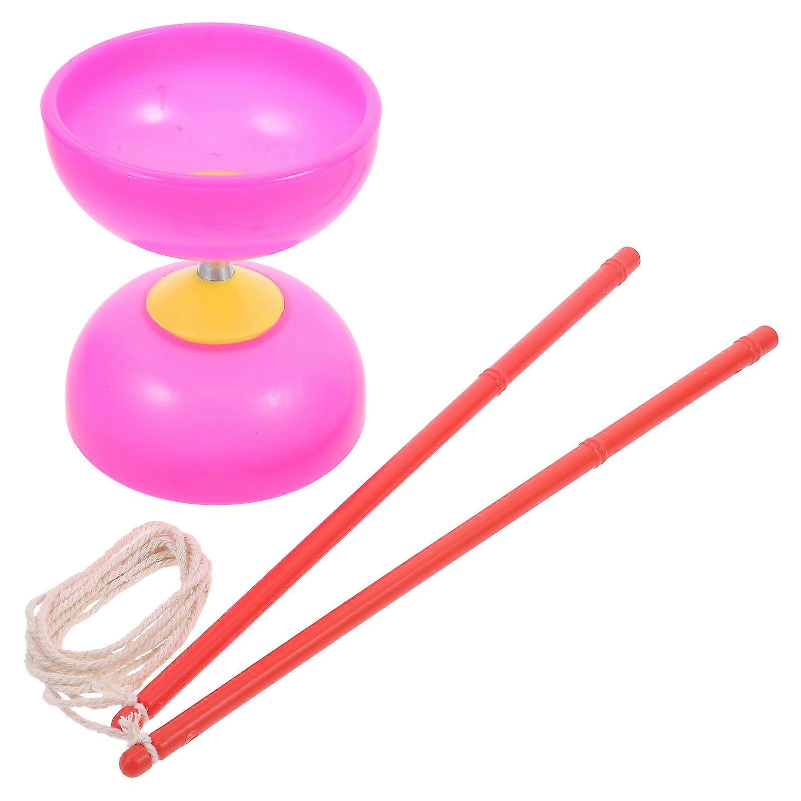 Ergonomic Design Diabolo For Coordination Training In Rosy Color Suitable For Elderly Individuals And Children 1 Set
