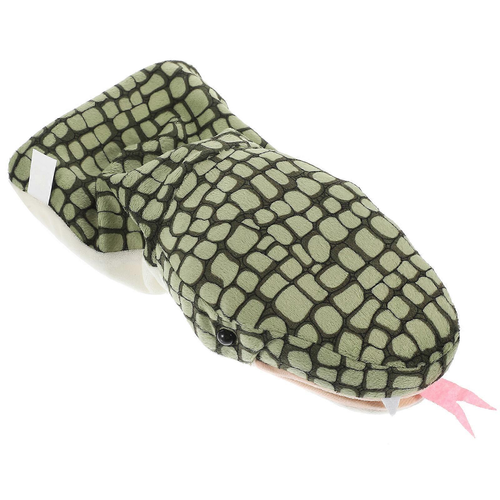 Snake Hand Puppet Plush Toy for Decor with Open Movable Mouth 6Pcs Set