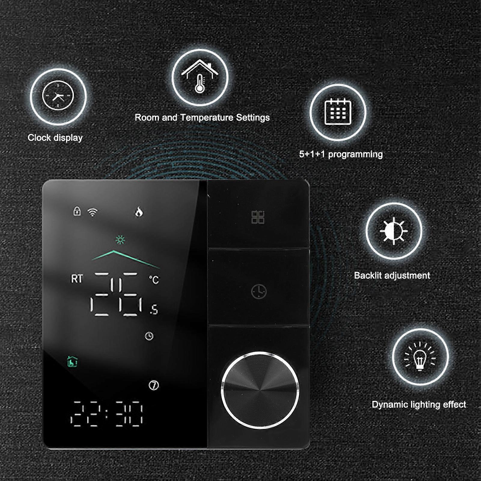 AC95-240V Smart WiFi Thermostat Touch Button Voice APP Control