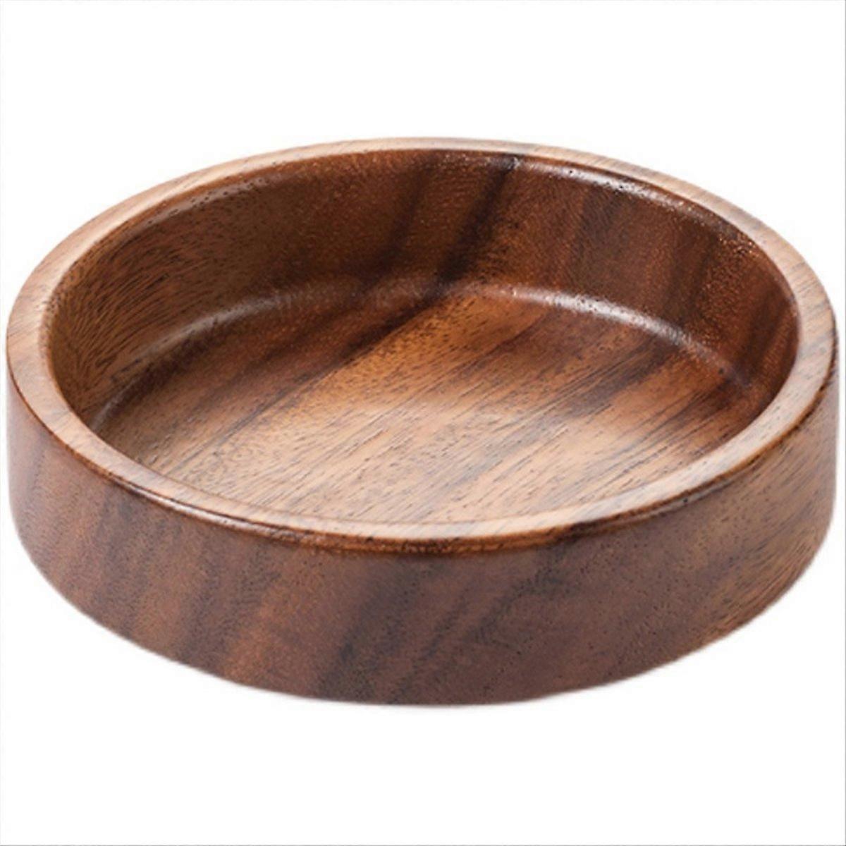 Walnut Plate Solid Wood Round Dessert Plate A