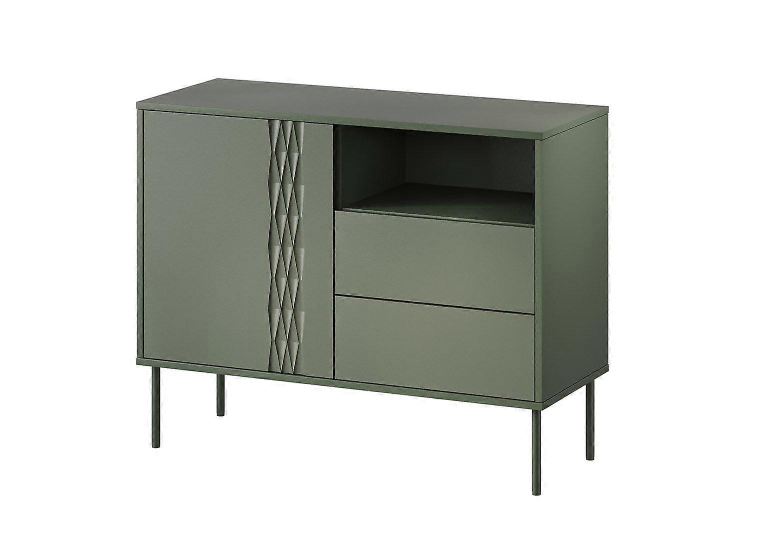 Commode 1D2s Tresse 100x40x75 Vert mat