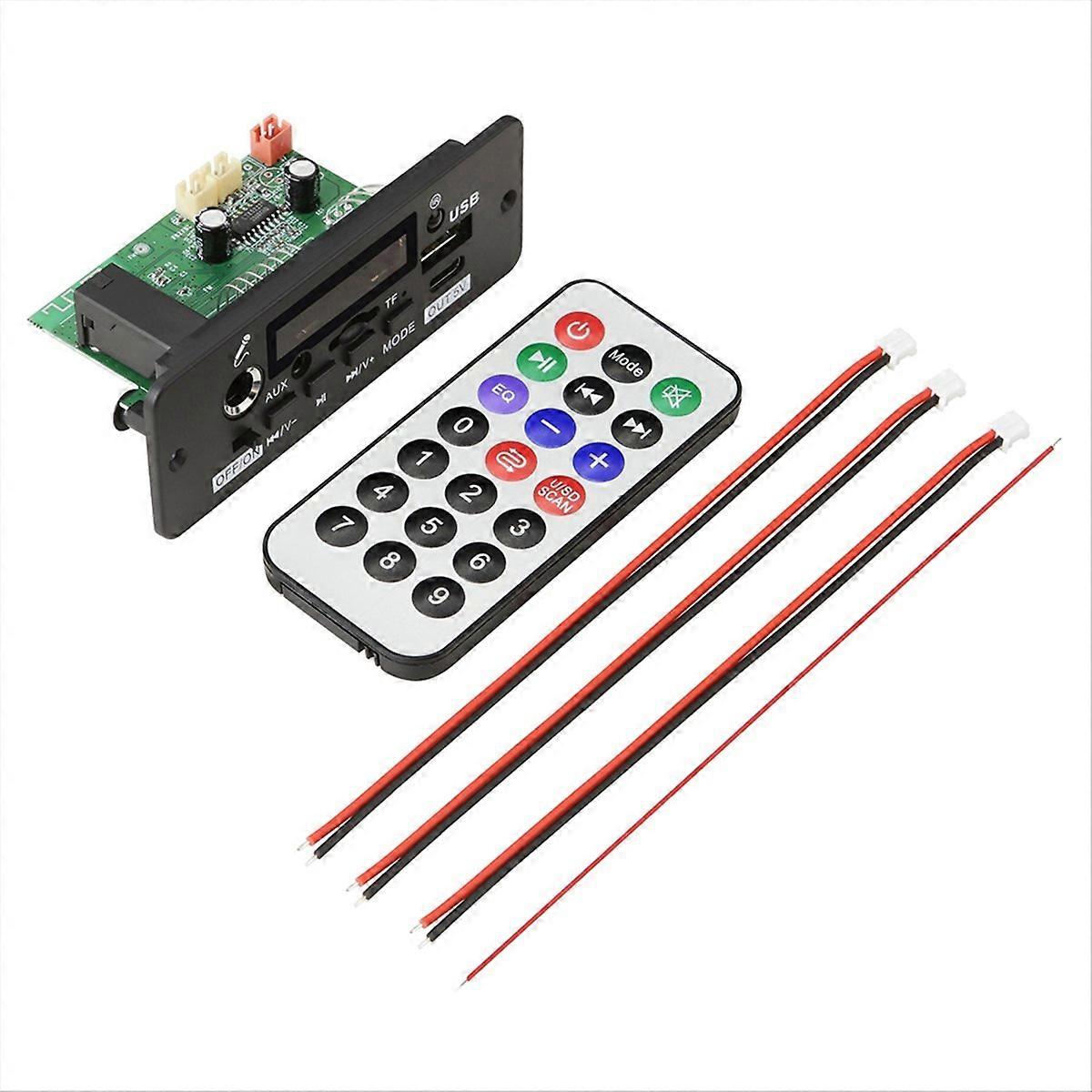 2x25W Audio Amplifier Player 12V MP3 Decoder Board Calling Recording