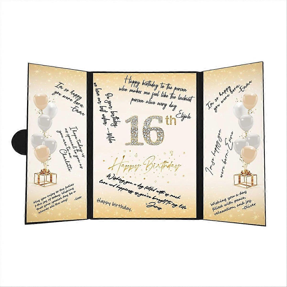 スイート16の誕生日デコレーション（黒と金）