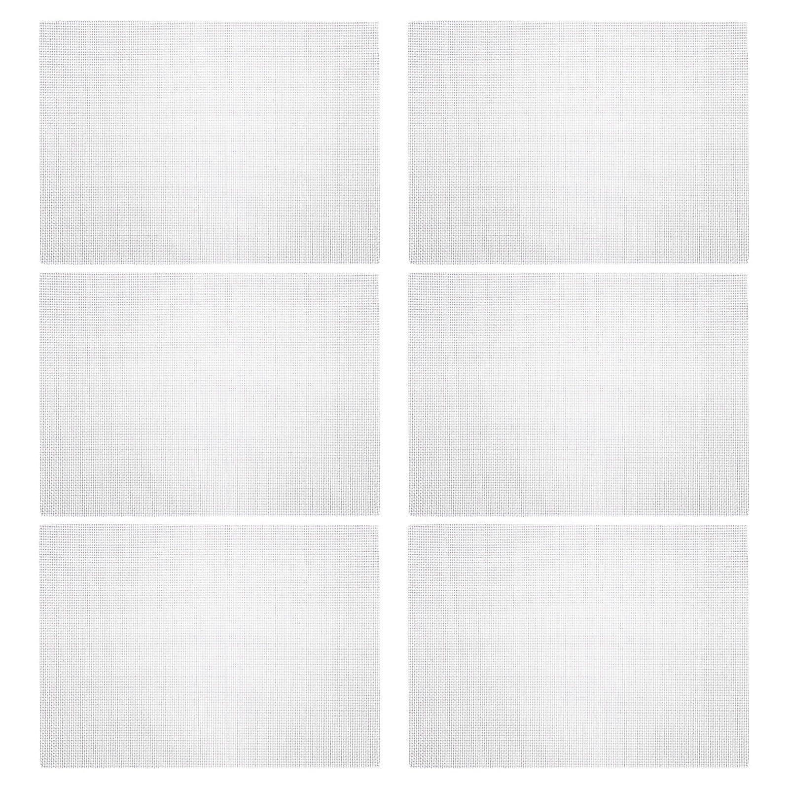 6pcs Steel Mesh: Cuttable Stainless Steel Filter Panels 30x21cm - Reusable 20 Mesh 304 Woven Wire Screen - A4 Metal Replacement Filter For Kitchen Gar