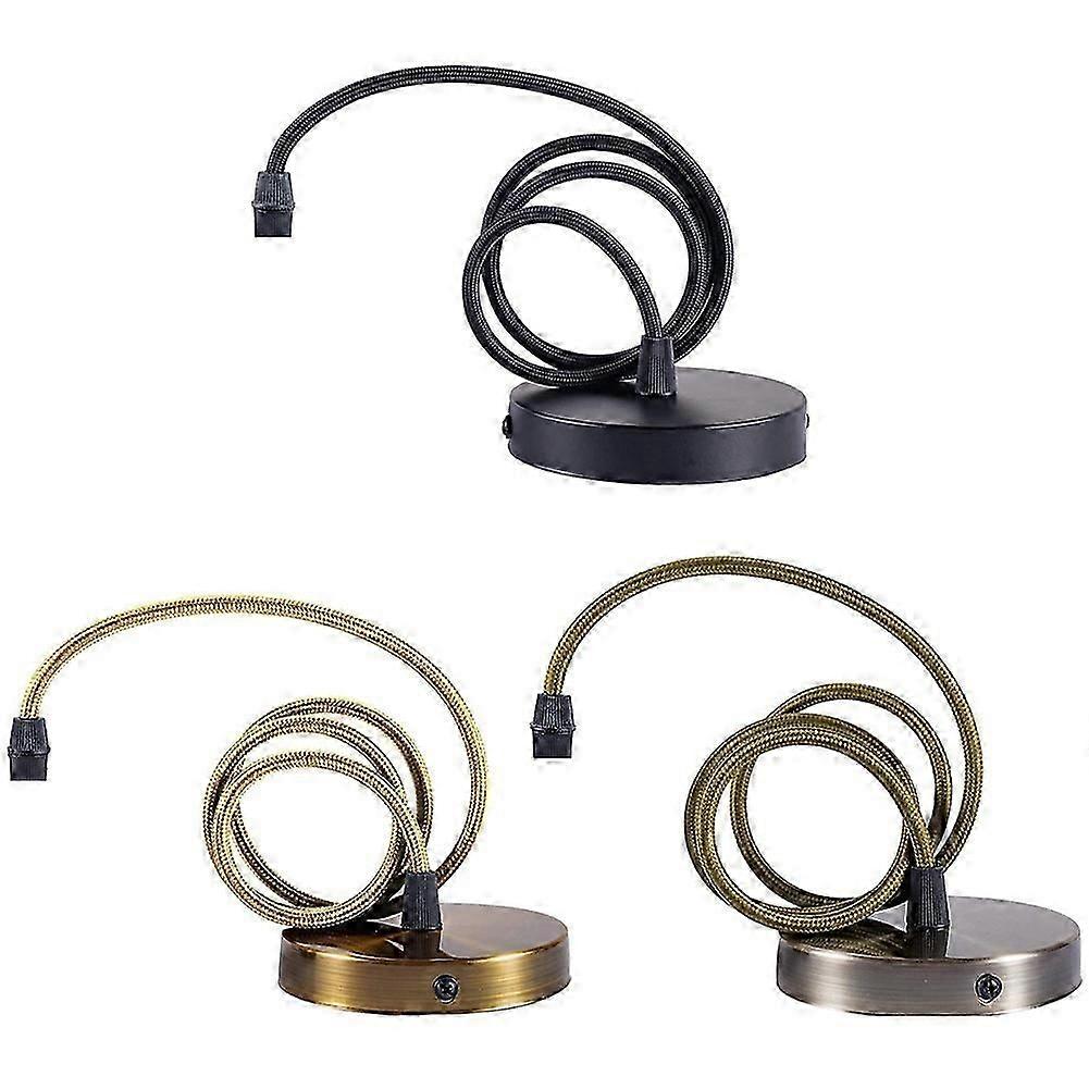Ceiling Lamp Holder Socket AC110V-220V Pendant Light Base Socket 1M Cable E27 Lamp Holder Socket for Retro Incandescent Filament