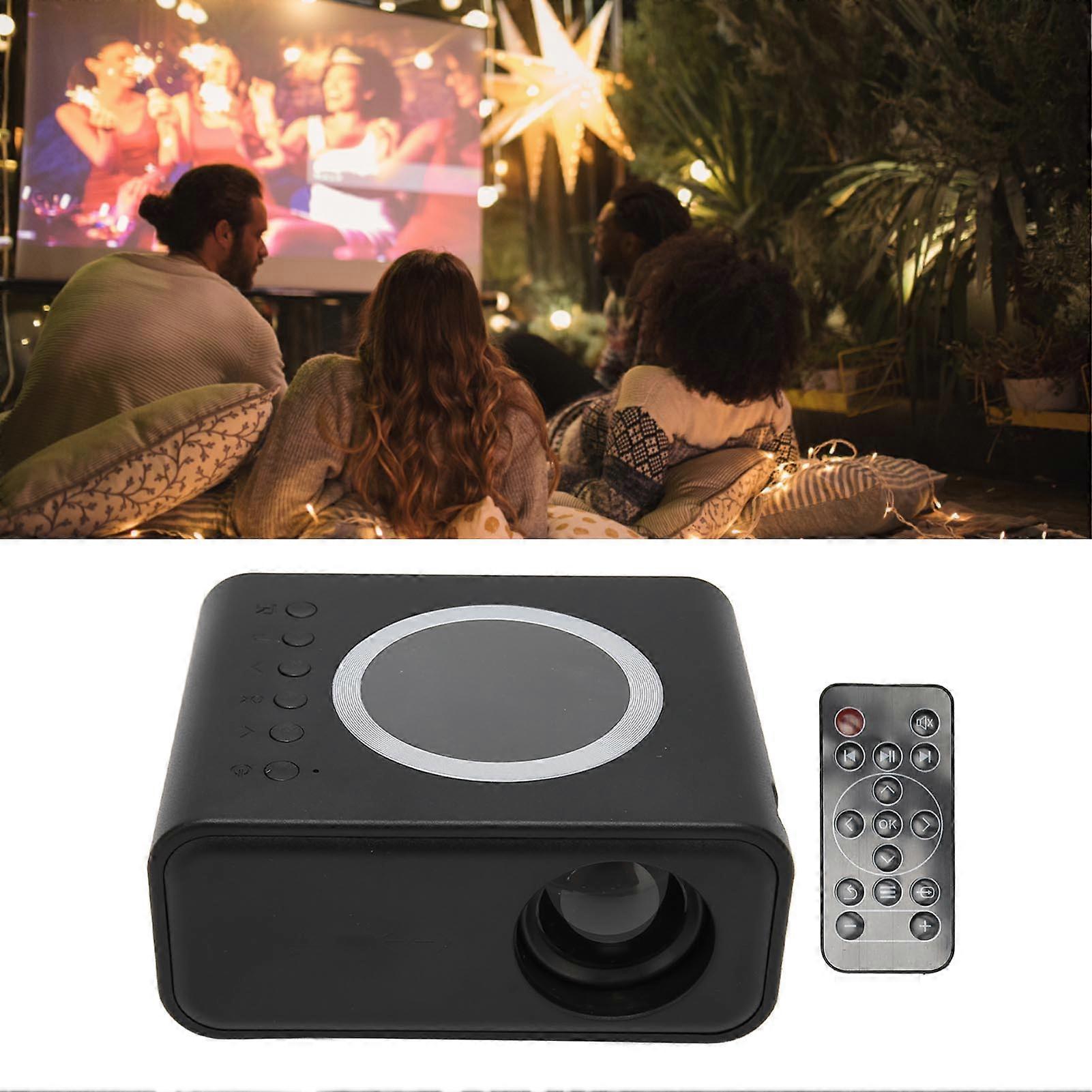 Mini Portable Projector Full High Definition 1080P LED Projector Home Theater Movie Projector for IOS for Android Laptop Black EU Plug