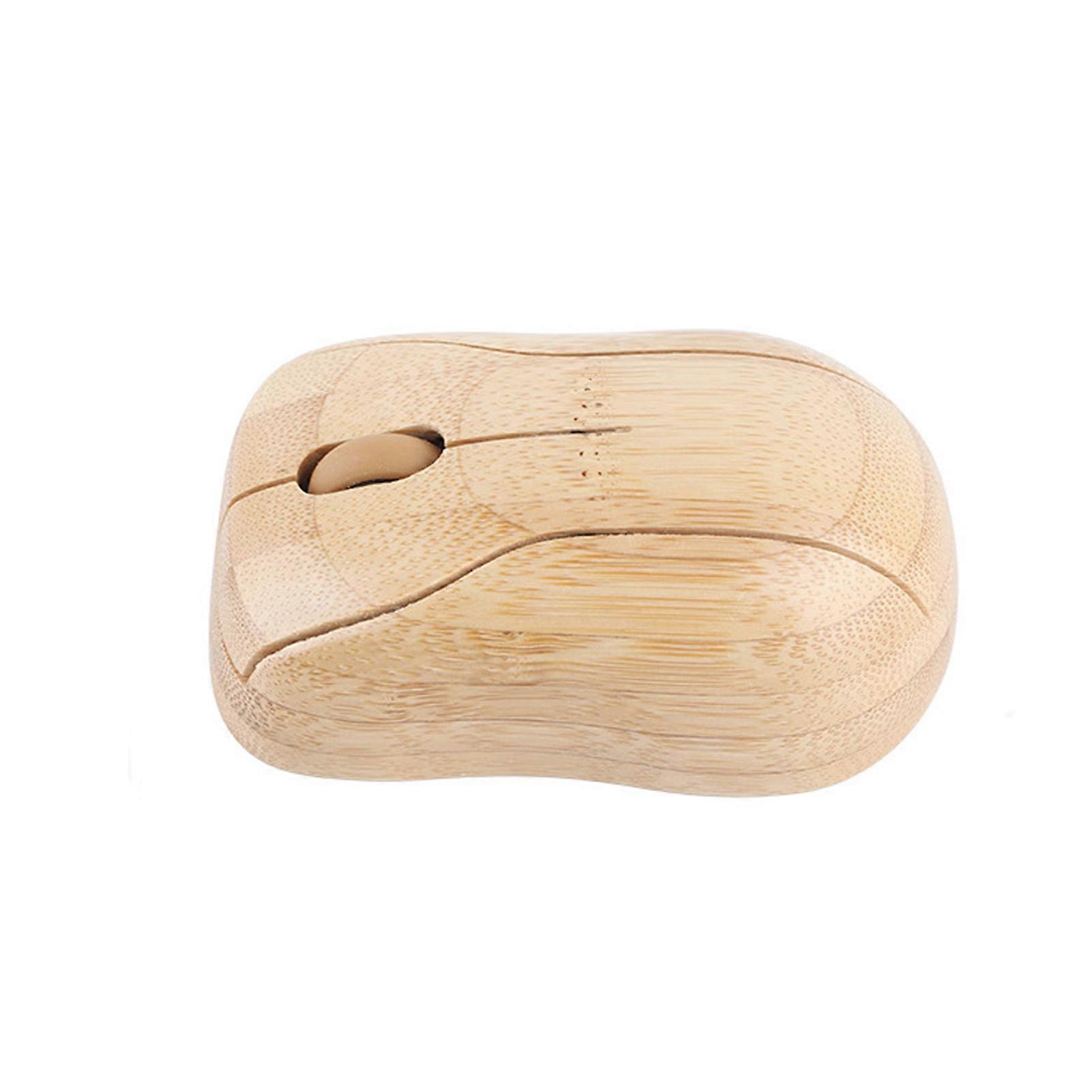 Computer Wireless Devices 2.4GHz Wireless Connection Plug and Play Bamboo Wood Computer Control Devices for Office Mouse 