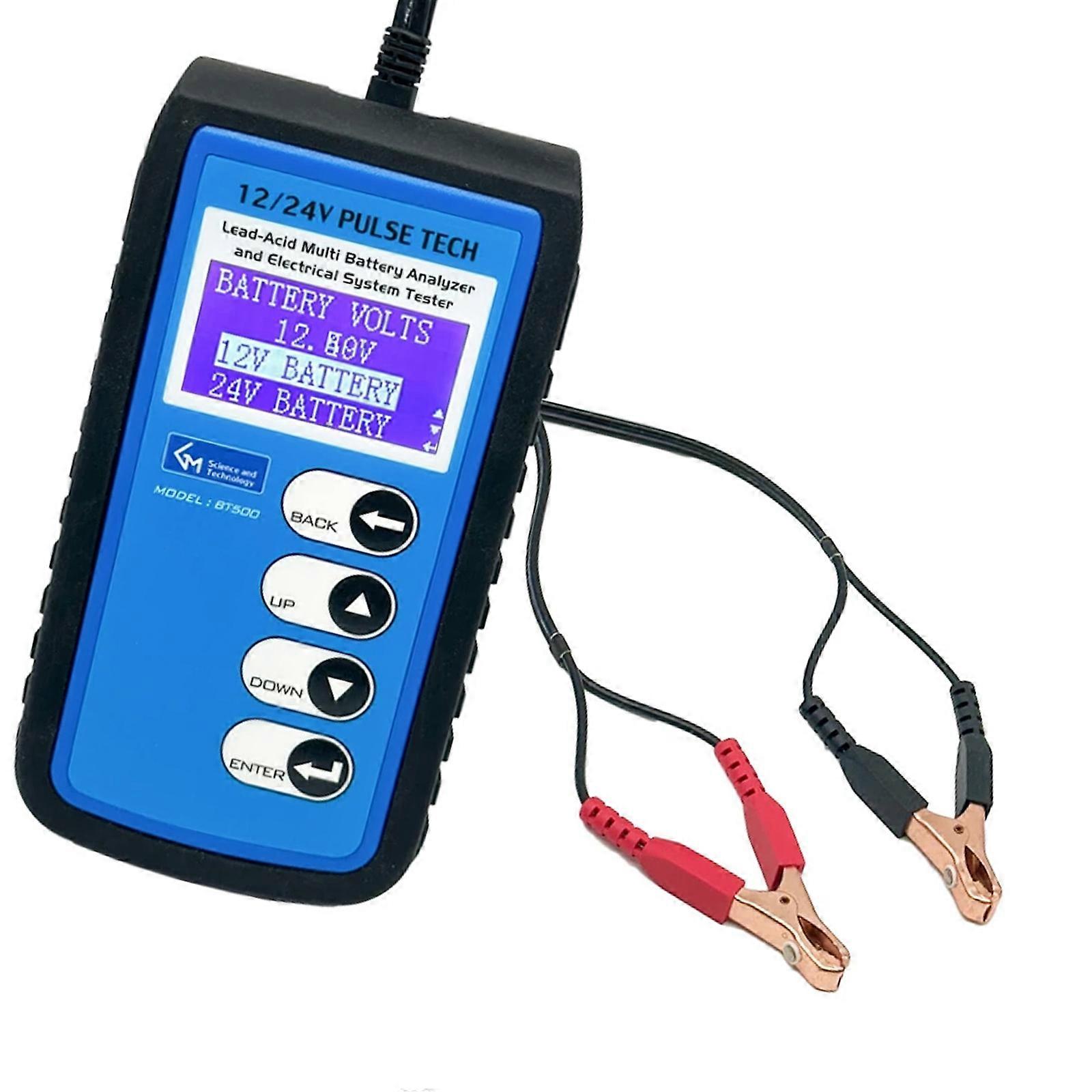 Multifunction Car Battery Tester For Light Trucks SUVs 12V 24V Systems Fast Accurate Diagnostic Device Multicolor