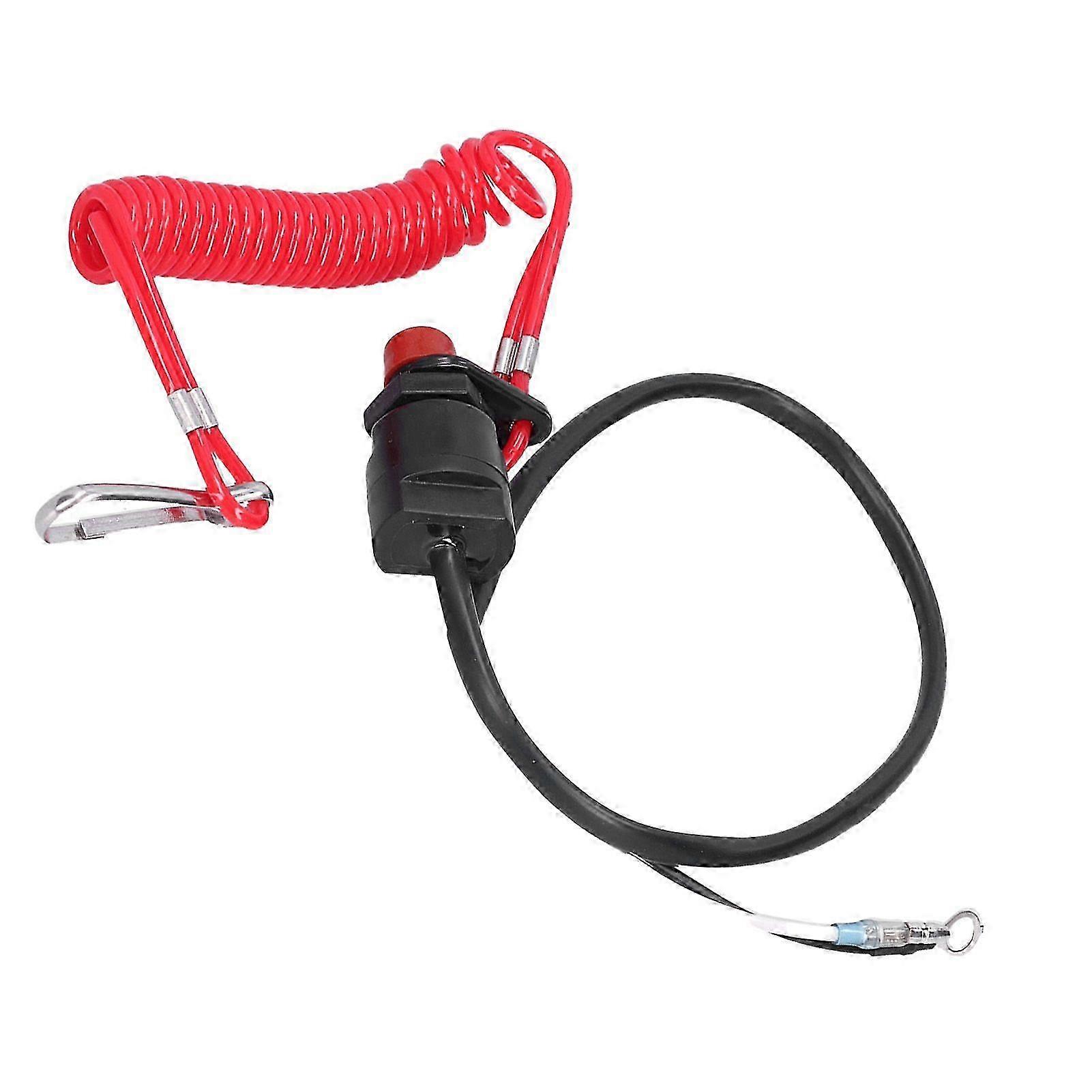 Universal Boat Outboard Engine Motor Kill Stop Switch With Safety Tether Lanyard Kit