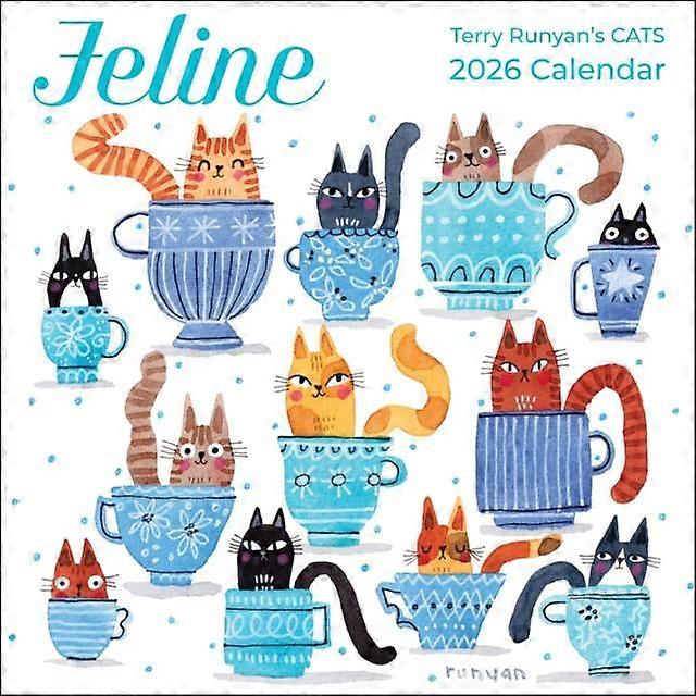 Feline 2026 Wall Calendar by Terry Runyan Calendar Book