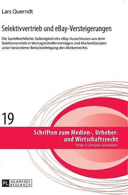 Selektivvertrieb Und Ebayversteigerungen by Lars Querndt Hardback Book