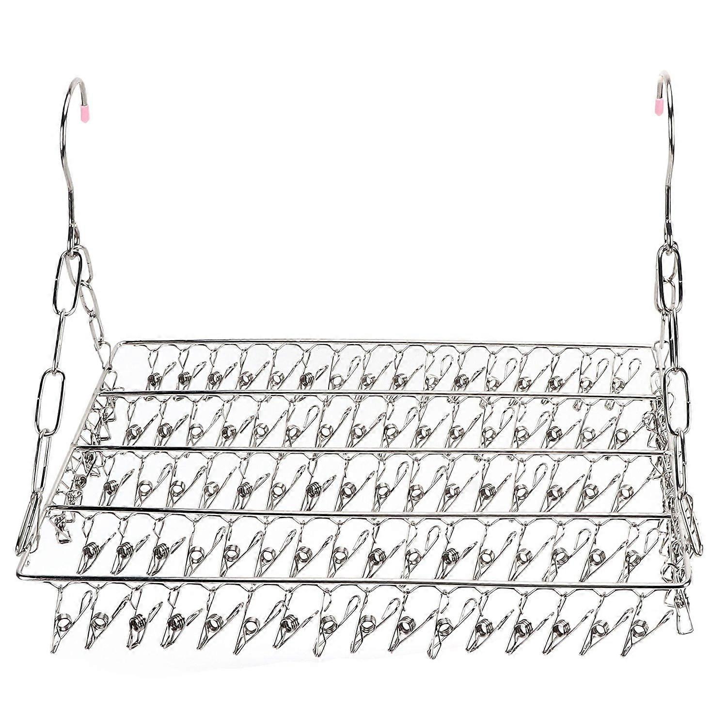 Laundry Drying Rack Stainless Steel Multifunctional Hanging Silver Clothes Drying Rack for Hanging C