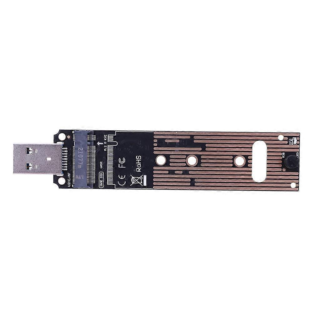 jixopn SSD to USB Adapter M.2 NVMe Riser Board 10Gbps USB 3.1 Gen 2 Hard Disk Converter Plug and Play, compatible with Samsung/WD Black/Intel/NVME
